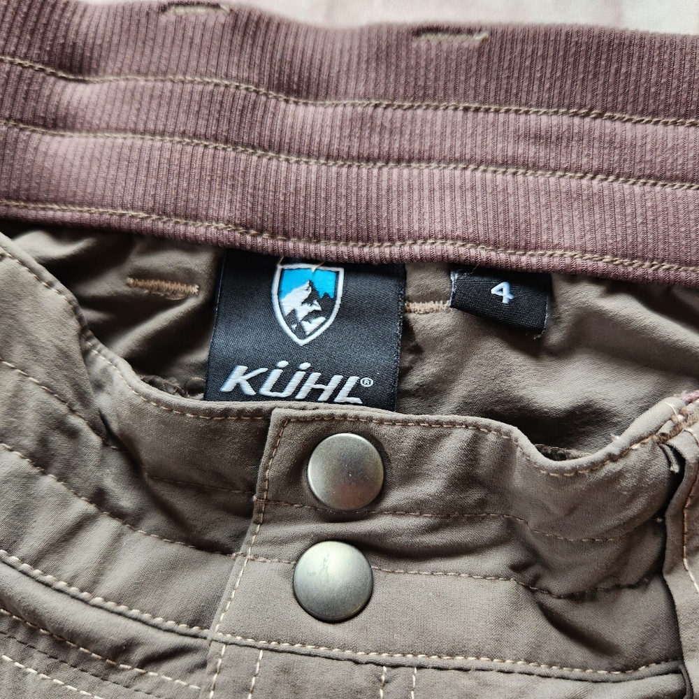 Kuhl "Durango Knicker" Capri Bermuda Cargo Short Khaki Brown | Women's Size 4 - Picture 3 of 10